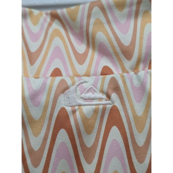 New! Quiksilver Classic Hi Waist Tie Front Recycled Bikini Bottom, S - Picture 8 of 15